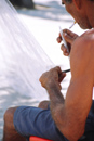 Pescador de tarrafa Renildo Barros